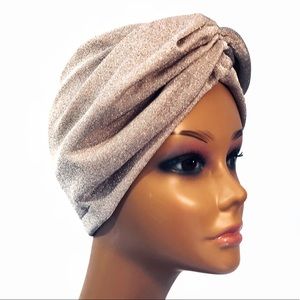 New! Frost Satin Lined Hair Wrap Turban Hairnet